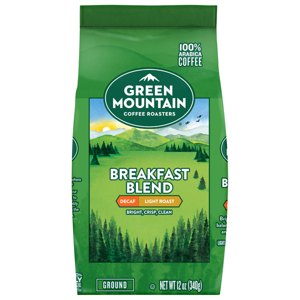 Green Mountain Decaf Breakfast Blend Light Roast Ground Coffee