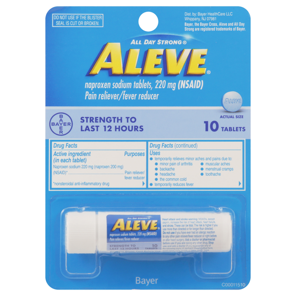 Aleve All Day Strong 220mg Pain Reliever Tablets