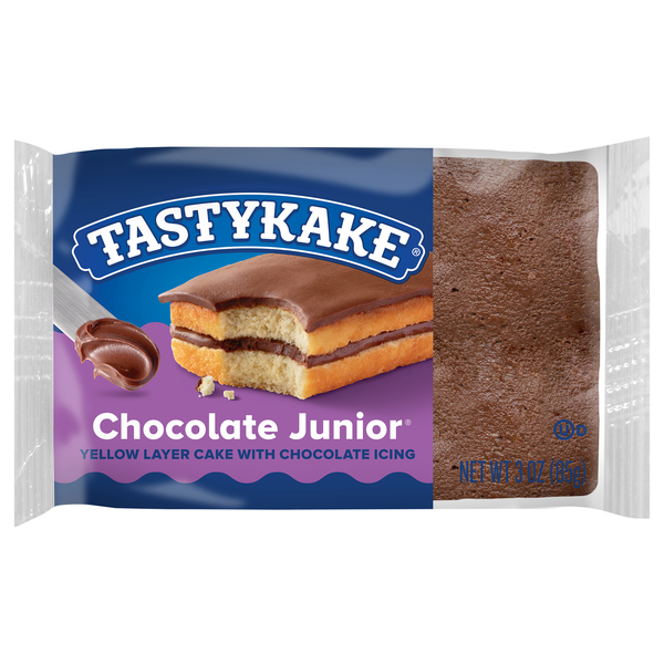 Tastykake Chocolate Junior Snack Cake with Chocolate Icing Single Serve