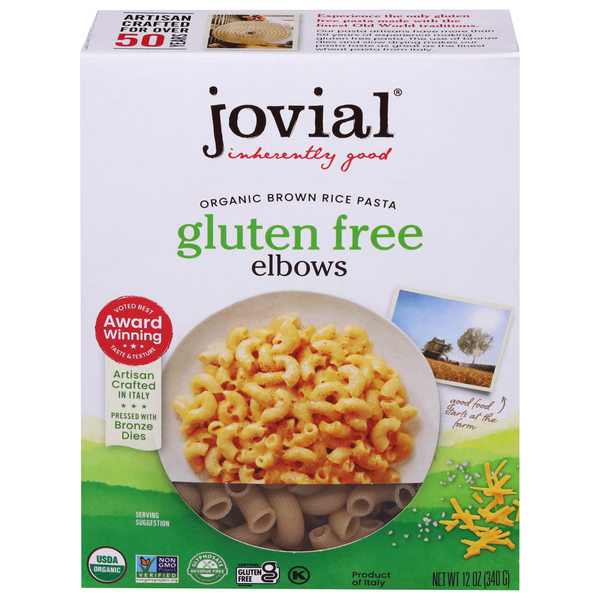 jovial Organic Gluten Free Brown Rice Elbows Pasta