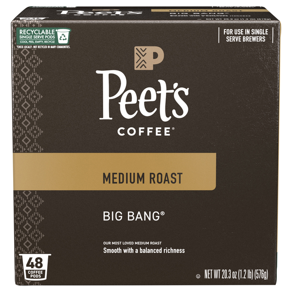 Peet's Big Bang Medium Roast Coffee K-Cup Pods