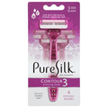 Pure Silk Contour 3 Pivoting Head Disposable Razors