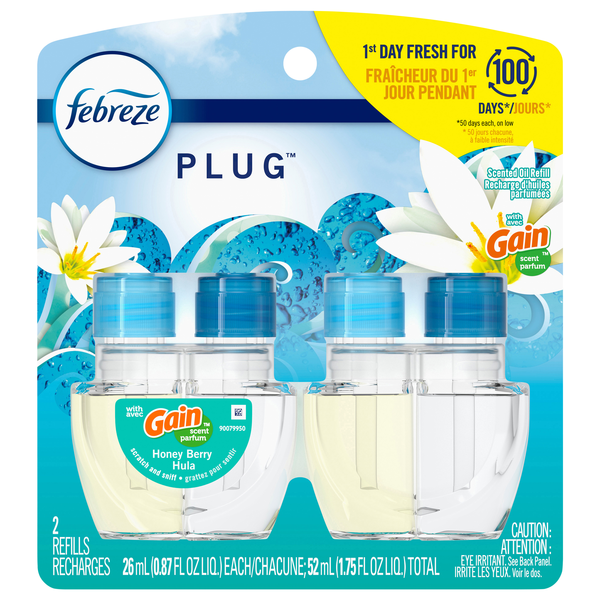 Febreze PLUG Honey Berry Hula Scented Oil Refills - 2 ct