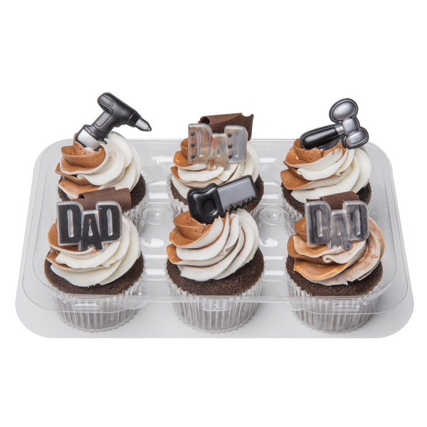 Stop & Shop Bakery Father's Day Chocolate Cupcakes w/Buttercream Icing 6ct