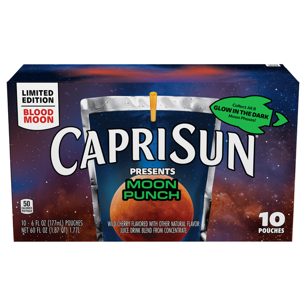 Capri Sun Moon Punch Wild Cherry Flavored Juice Drink Blend - 10 pk