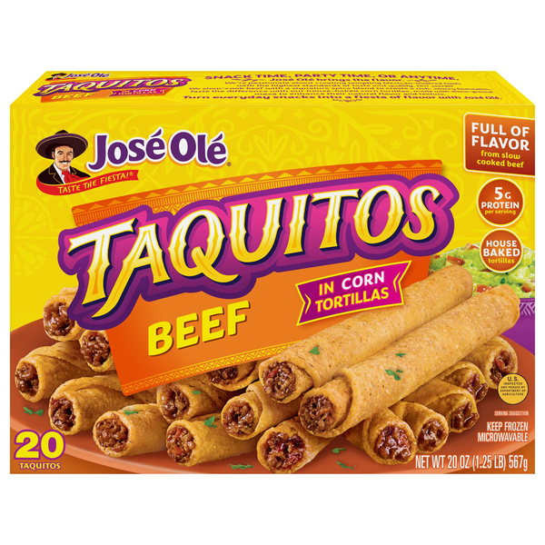 Jose Ole Beef Taquitos - 20 ct Frozen