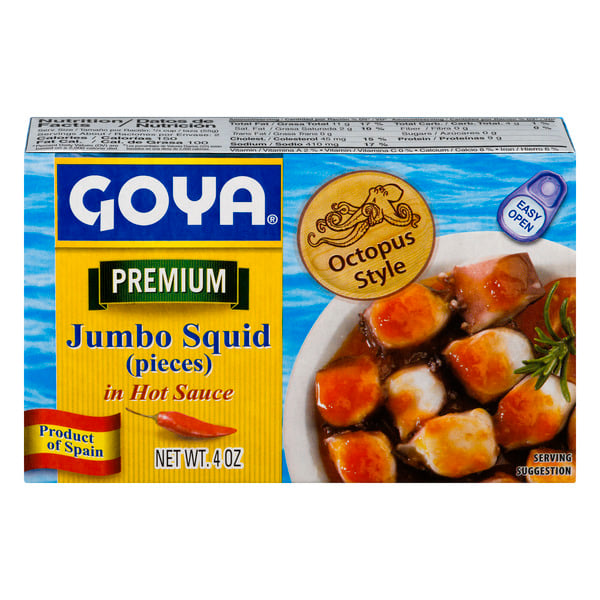 Goya Premium Jumbo Squid Pieces in Hot Sauce