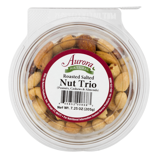 Aurora Natural Nut Trio (Peanuts Cashews & Almonds) Roasted Salted