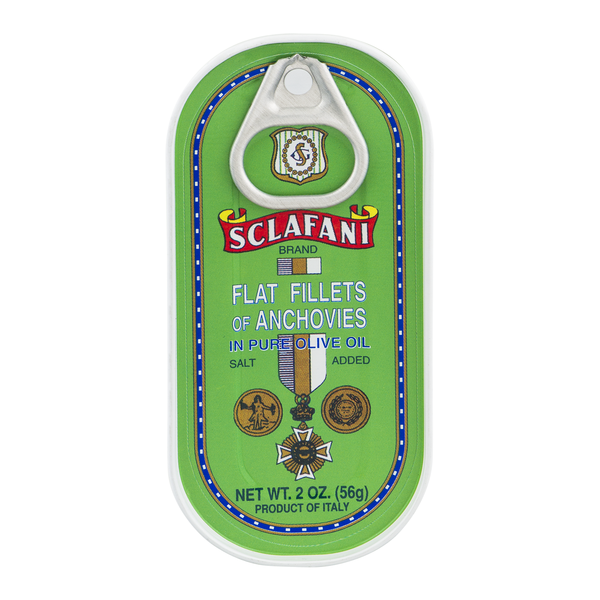 Sclafani Anchovies Flat Fillets in Pure Olive Oil