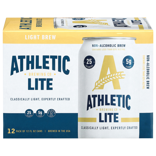 Athletic Brewing Co. Non Alcoholic Lite Beer - 12 pk