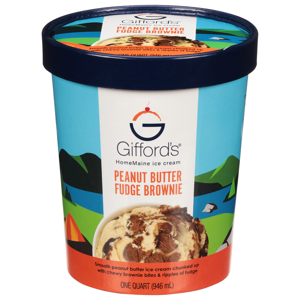 Gifford's Peanut Butter Fudge Brownie HomeMaine Ice Cream