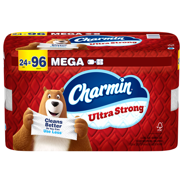 Charmin Ultra Strong Mega Roll 2-Ply Toilet Paper Unscented - 24 ct
