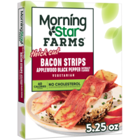 MorningStar Farms Vegetarian Thick Cut Applewood Black Pepper Bacon Strips