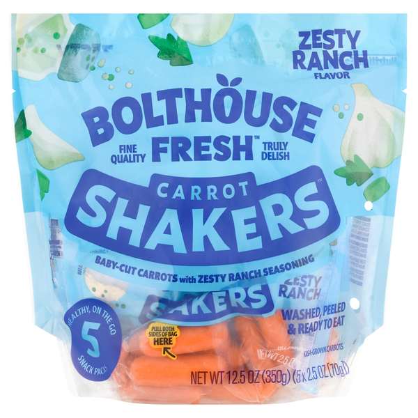 Save on Bolthouse Fresh Zesty Ranch Flavor Carrot Shakers - 5 ct