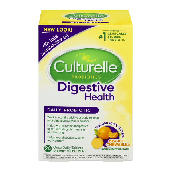 Culturelle Probiotics Digestive Health Daily Probiotic Chewables Orange