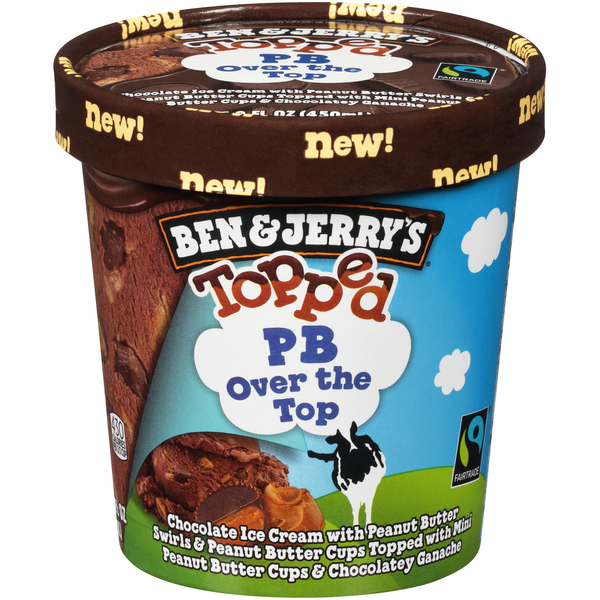 Ben & Jerry's Topped PB Over the Top Ice Cream