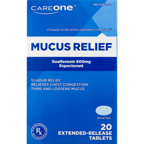 CareOne Mucus Relief 600 mg Extended-Release Tablets