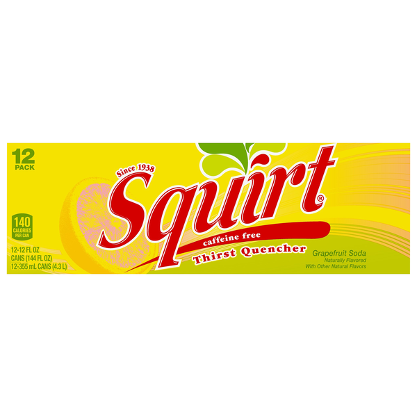 Squirt Grapefruit Soda Caffeine Free - 12 pk