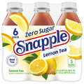 Snapple Zero Sugar Lemon Flavored Iced Tea - 6 pk Plastic