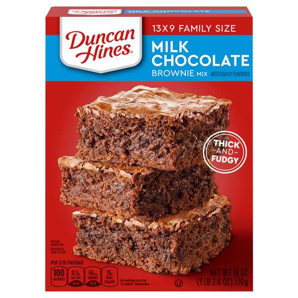 Duncan Hines Milk Chocolate Brownie Mix Family Size