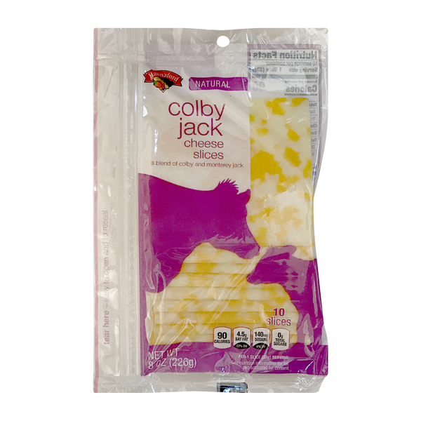 Hannaford Natural Colby Jack Cheese Slices - 10 ct