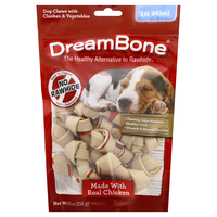 DreamBone Vegetable & Chicken Rawhide Free Mini Dog Chews - 16 ct