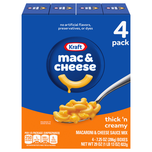 Kraft Thick 'n Creamy Mac & Cheese Dinner - 4 ct