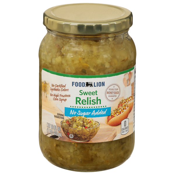 Food Lion No Sugar Added Sweet Relish