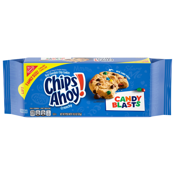 Nabisco Chips Ahoy! Candy Blasts Chocolate Chip Cookies Family Size