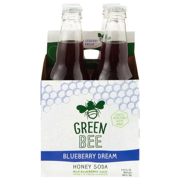Green Bee Blueberry Dream Honey Soda - 4 pk