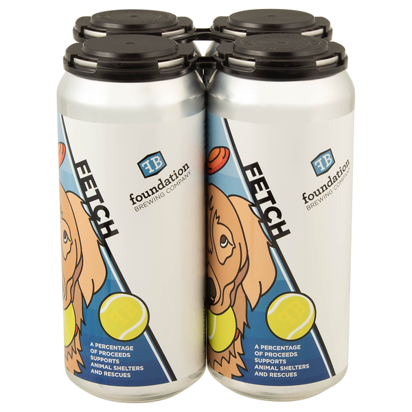 Foundation Brewing Company Fetch India Pale Ale Beer - 4 pk