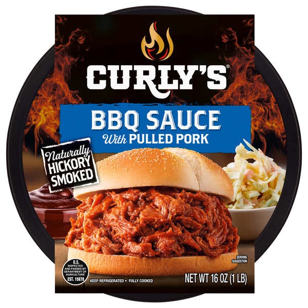 Curly's Hickory Smoked Pulled Pork with Barbecue Sauce