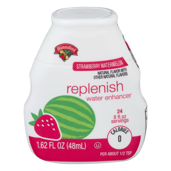 Hannaford Replenish Water Enhancer Strawberry Watermelon