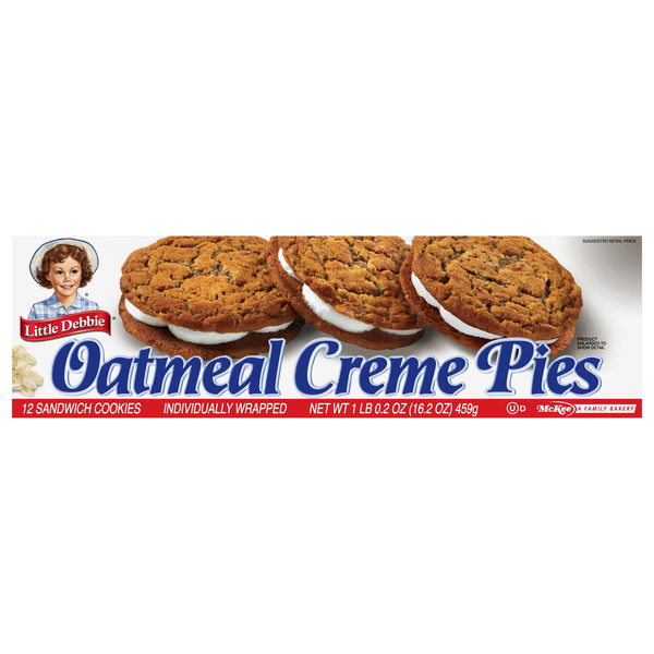 Little Debbie Oatmeal Creme Pies - 12 ct