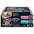 SHEBA Perfect Portions Pate Seafood Variety Wet Cat Food - 12 Twin Packs