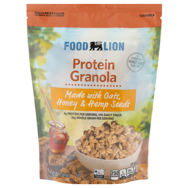Food Lion Oats Honey & Hemp Seed Protein Granola