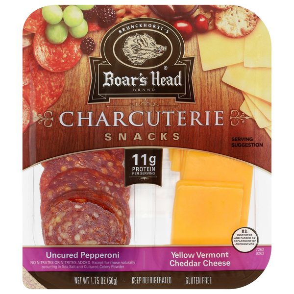 Boar's Head Charcuterie Pepperoni & Yellow Vermont Cheddar Cheese Snacks
