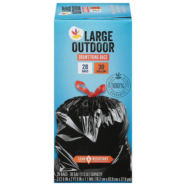 Save on Our Brand Large Outdoor Drawstring Trash Bags 30 Gallon Order