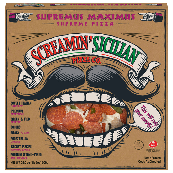 Screamin' Sicilian Supremus Maximus Supreme Pizza Frozen