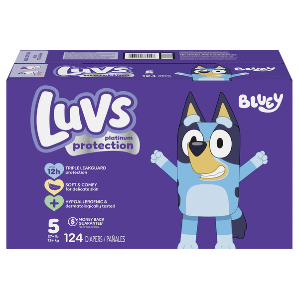 Luvs Size 5 Baby Diapers 27+ lb