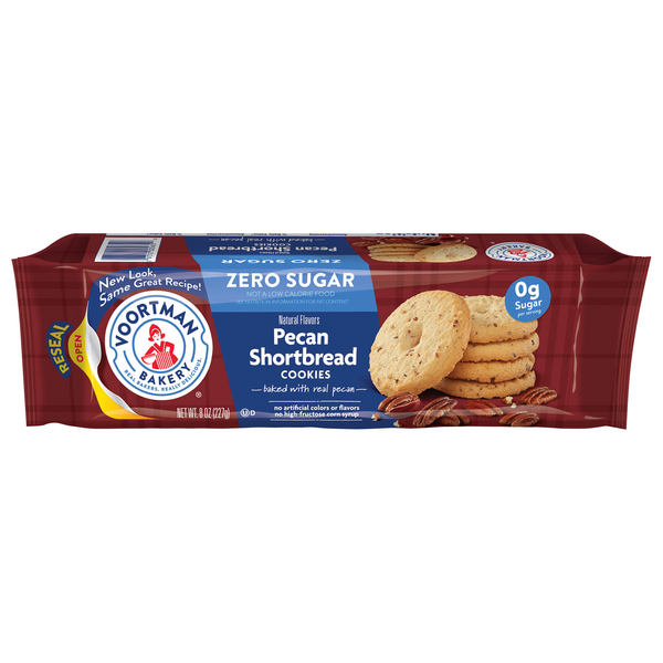 Save on Voortman Bakery Shortbread Cookies Pecan Shortbread Zero Sugar