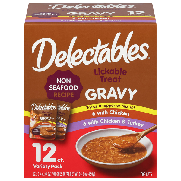Delectables Lickable Treat Stew for Cats Variety Pack - 12 ct