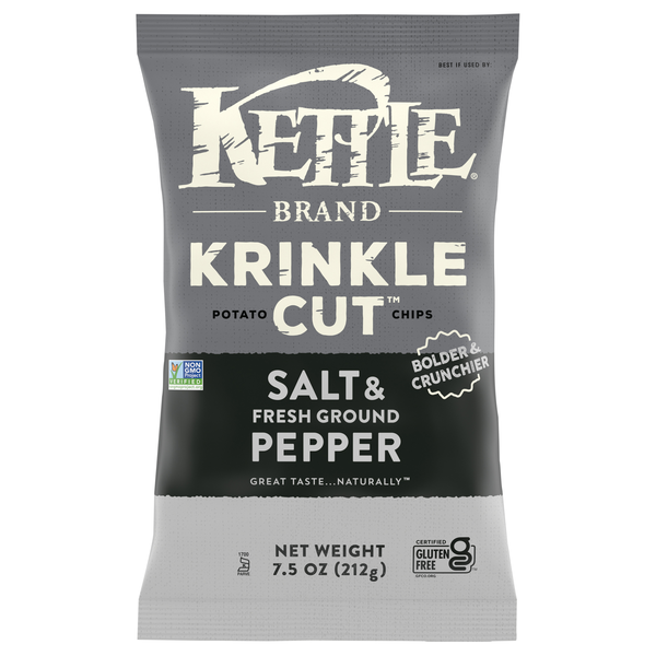 Kettle Brand Gluten Free Salt & Pepper Krinkle Cut Potato Chips