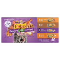 Friskies Poultry Pate Favorites Variety Pack Adult Wet Cat Food - 32 ct