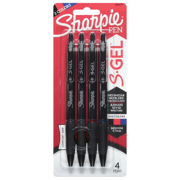 Sharpie S-Gel Pens Medium (0.7 mm) 3 Colors