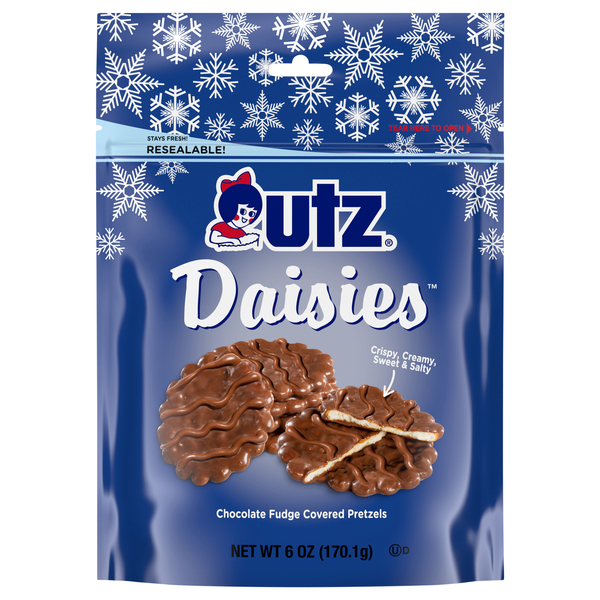 Utz Daisies Chocolate Fudge Flavored Covered Pretzels