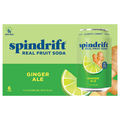 Spindrift Ginger Ale Real Fruit Soda - 6 pk