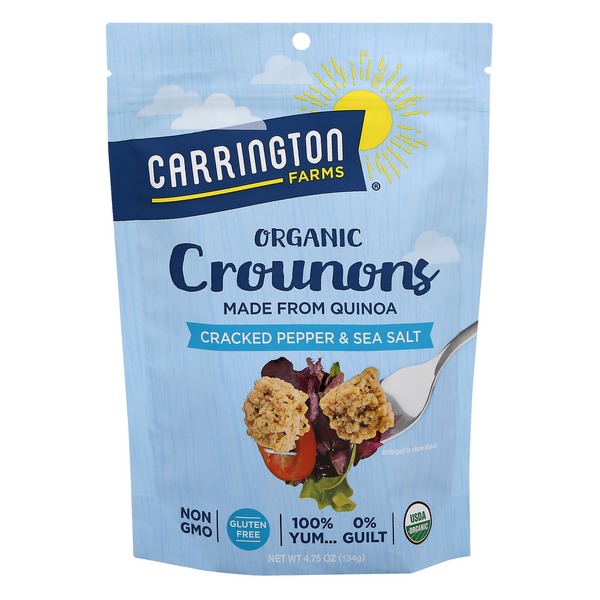 Carrington Farms Organic Gluten Free Cracked Pepper & Sea Salt Crounons