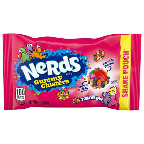 Nerds Rainbow Gummy Clusters Candy Share Pouch