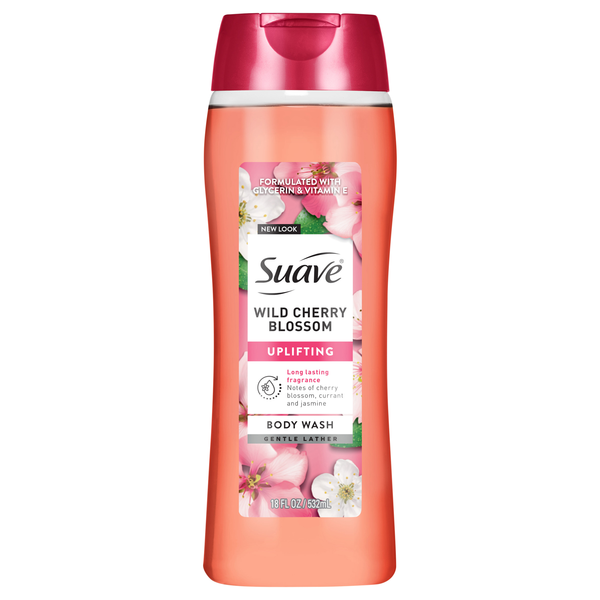 Suave Women Wild Cherry Blossom Uplifting Body Wash